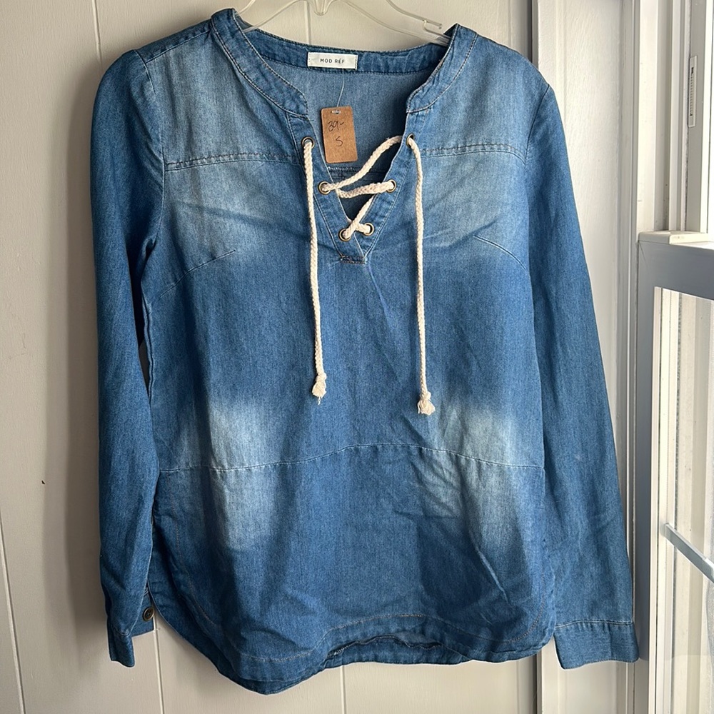 New with tags jean blouse